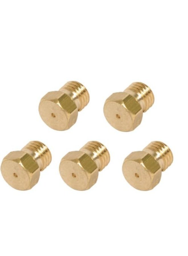 5 Sizes Range Cooktop Natural Gas Propane Orifices Conversion Kit | For Whirlpool Frigidaire Electrolux Natural Gas G20 20mbar G25|To fit most 5-hob cookers brass jet burner nozzle